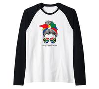 South African Girl South African Heritage South Africa Flag Maglia con Maniche Raglan