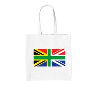 South Africano Union Jack - Borsa Tote IN Tela - UK Bandiera Cape Town London