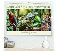 South America's impressive wildlife (High Quality Premium Wall Calendar 2026 DIN A2 landscape),CALVENDO 12 Month Wall Calendar: Colourful life in the jungle