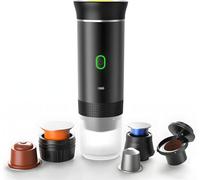 SOUTH AREA Caffettiera portatile 3 in 1 compatibile con capsule Ness-preso, Dolce-Gusto e Caffè macinato - Mini macchina da caffè elettrica con acqua calda USB-C - ideale per viaggi, campeggio e auto