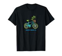 South Beach bicicletta groovy 80s vibe con palma Miami Maglietta