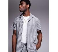 South Beach - Camicia a maniche corte da spiaggia monocromatica-Multicolore XS