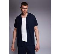 South Beach - Camicia da spiaggia blu ardesia a maniche corte M
