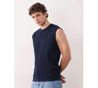 South Beach - Canotta in maglia blu navy S