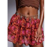 South Beach - Catenina da pancia dorata con conchiglie e stelle marine-Oro No Size