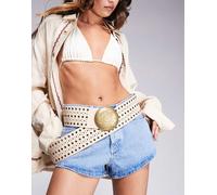 South Beach - Cintura larga rosa pallido con borchie No Size