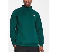 South Beach - Felpa verde con zip corta XL
