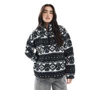 South Beach - Giacca in pile borg con zip corta e stampa monocromatica-Multicolore 44