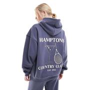 South Beach - Hampton - Felpa blu con cappuccio e stampa XXL