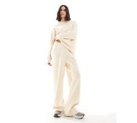 South Beach - Joggers a fondo ampio color crema-Bianco XS