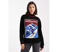 South Beach - Maglione nero con grafica Val Thornes 50