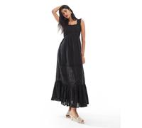 South Beach - Palm - Vestito lungo nero in pizzo sangallo allacciato sulla schiena 48