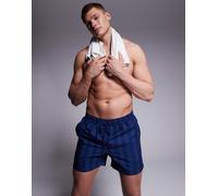 South Beach - Pantaloncini da bagno blu con righe a contrasto M