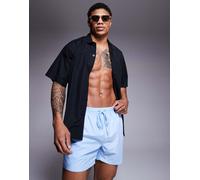 South Beach - Pantaloncini da bagno tinta unita azzurri-Blu XS