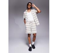 South Beach - Pantaloncini da mare con motivo a righe a zig-zag e coulisse-Multicolore L