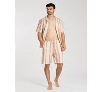 South Beach - Pantaloncini da uomo color ruggine in jacquard-Arancione S