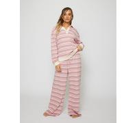 South Beach - Pantaloni in maglia a righe rosa XXL
