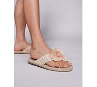 South Beach - Sandali stile espadrilles rosa con orchidea 38