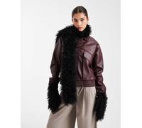 South Beach - Set con sciarpa e manopole stile mongolo nero One Size