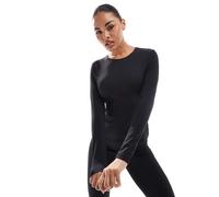 South Beach - T-shirt a maniche lunghe nera-Nero XS