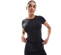 South Beach - T-shirt nera con maniche ad aletta-Nero M