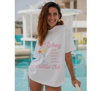 South Beach - T-shirt oversize con stampa "Spicy Marg"-Bianco 44
