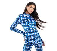 South Beach - Top base layer a maniche lunghe multicolore-Blu 44
