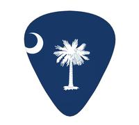 South Carolina Flag set di plettri per chitarra, 3 diversi spessori, 12 pezzi per una varietà di strumenti