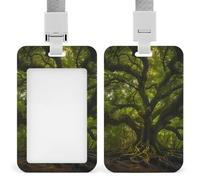 South Carolina - Porta badge con motivo albero di quercia e angelo, con cordino, per infermiere, insegnanti e ufficiali