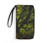 South Carolina - Portafoglio da polso in pelle con angelo e albero di quercia, per uomo e donna, con cordino, Stile:, 19.7x10.5cm