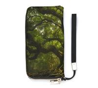 South Carolina Portafoglio sottile da donna con angelo e quercia, pochette da polso, porta carte di credito, Stile:, 20x10.5cm