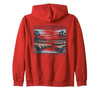 South Carolina Soft Light Tide-Born Ancora Felpa con Cappuccio