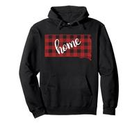 South Dakota a Scacchi Silhouette Home Design Felpa con Cappuccio