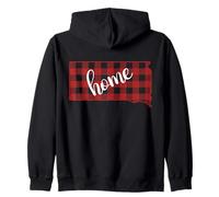 South Dakota a Scacchi Silhouette Home Design Felpa con Cappuccio