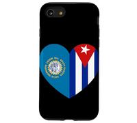 South Dakota and Cuba Flags: Heart Shaped Unity Custodia per iPhone SE (2020) / 7/8