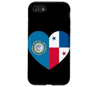 South Dakota and Panama Flags: Heart Shaped Unity Custodia per iPhone SE (2020) / 7/8