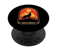 South Dakota Live Love Esplora il design del lupo PopSockets PopGrip Adesivo