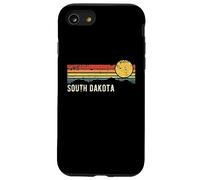 South Dakota USA Retro Sunset design stile invecchiato Custodia per iPhone SE (2020) / 7 / 8