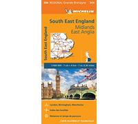 South East England, Midlands, East Anglia 11504: Wegenkaart Schaal 1 : 400.000