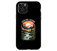 South Fork Colorado USA Scenic Mountain Retro Tramonto Stile Custodia per iPhone 11 Pro
