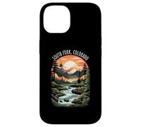 South Fork Colorado USA Scenic Mountain Retro Tramonto Stile Custodia per iPhone 14