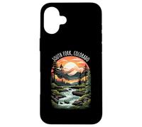 South Fork Colorado USA Scenic Mountain Retro Tramonto Stile Custodia per iPhone 16 Plus