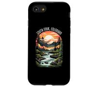 South Fork Colorado USA Scenic Mountain Retro Tramonto Stile Custodia per iPhone SE (2020) / 7/8