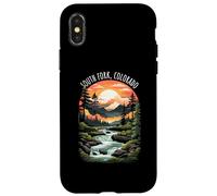South Fork Colorado USA Scenic Mountain Retro Tramonto Stile Custodia per iPhone X/XS