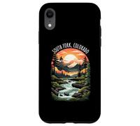 South Fork Colorado USA Scenic Mountain Retro Tramonto Stile Custodia per iPhone XR