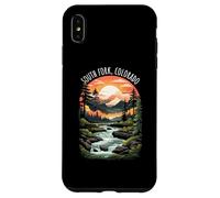 South Fork Colorado USA Scenic Mountain Retro Tramonto Stile Custodia per iPhone XS Max