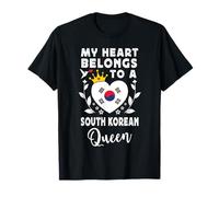 South Korean Queen Wife Girlfriend South Korea Flag Maglietta
