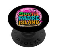 South Padre Island Rainbow Texas Beach Vibes Design PopSockets PopGrip Adesivo