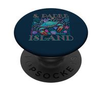 SOUTH PADRE ISLAND TX BLUE CRAB VACANZA SUMMER SPIAGGIA PopSockets PopGrip Adesivo