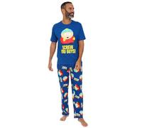South Park Cartman - Pigiama lungo da uomo, abbigliamento da notte, Blu, M